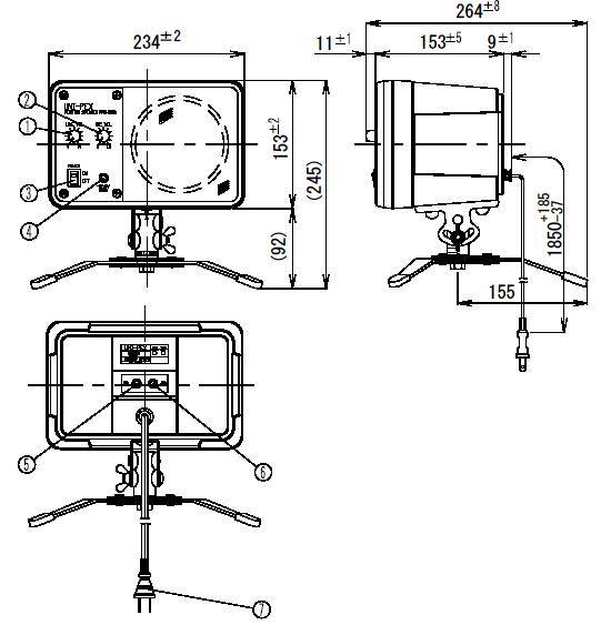 小型拡声器ＭＡＳ－１０２Ａ説明図